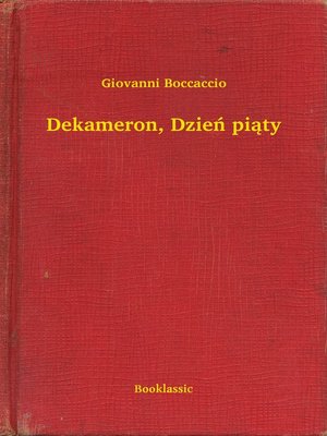 cover image of Dekameron, Dzień piąty